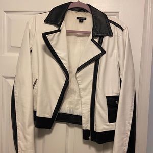 Black & White Leather Jacket
